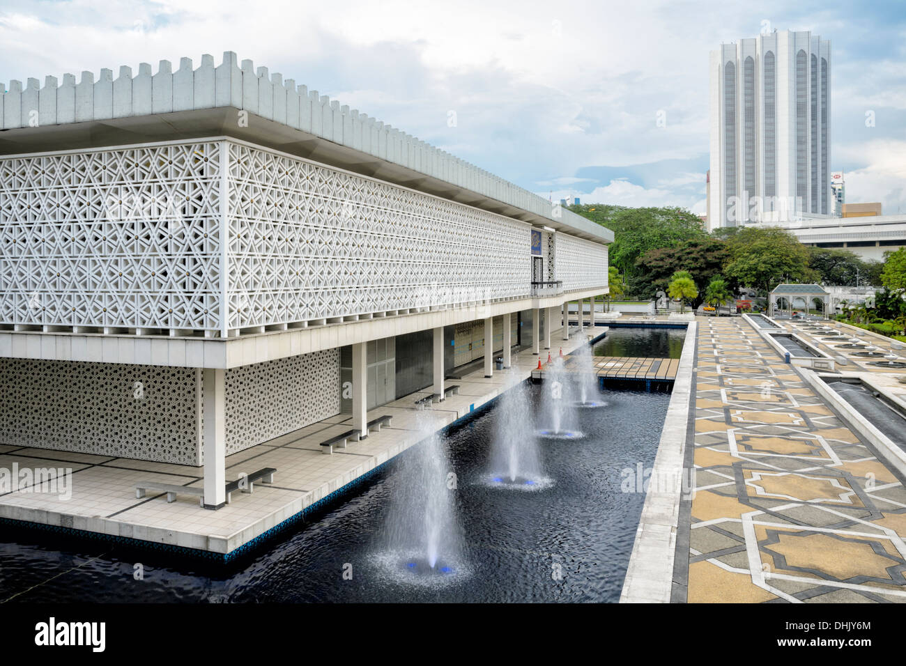 Modern religious architecture: a contemporary mosque Stock Photo