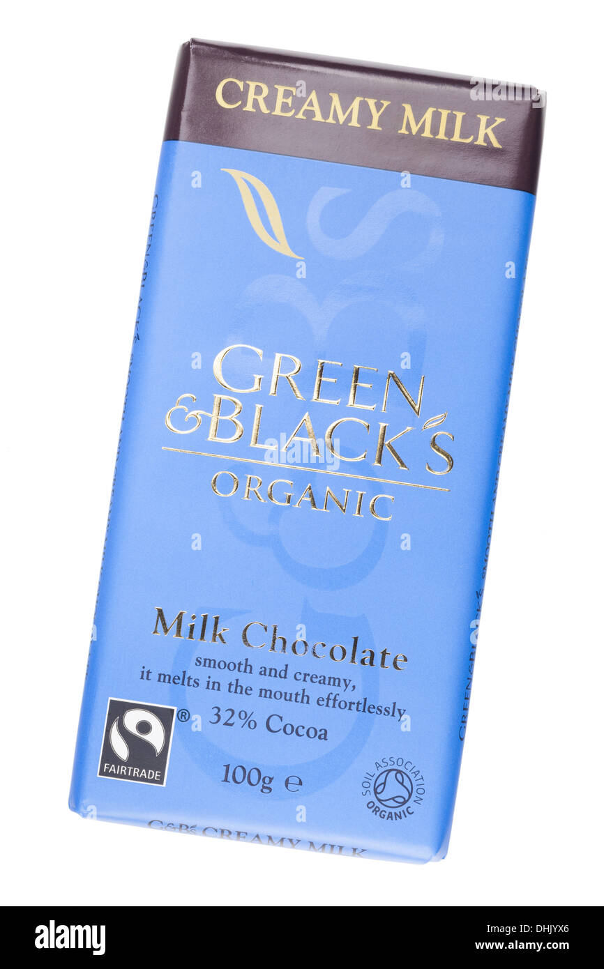 Green and Blacks chocolate bar Stock Photo