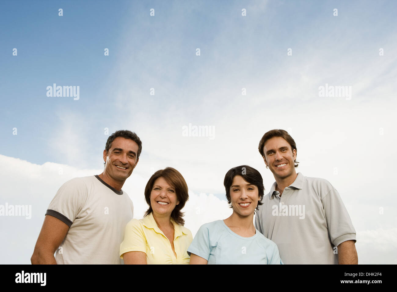Grown up family outdoors Stock Photo