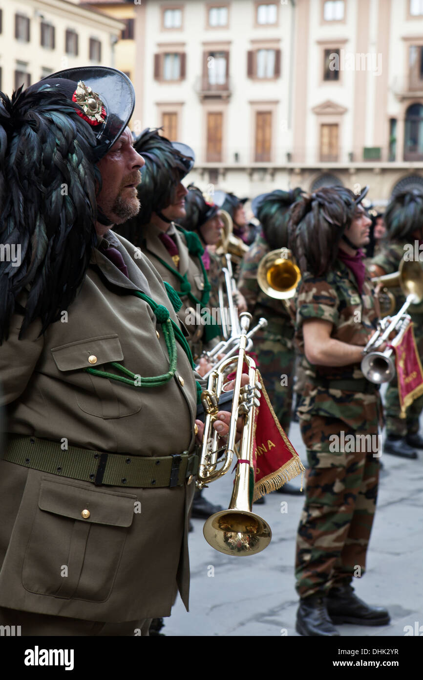 Soldiers at Remembrance Day, Florence, Italy Stock Photo