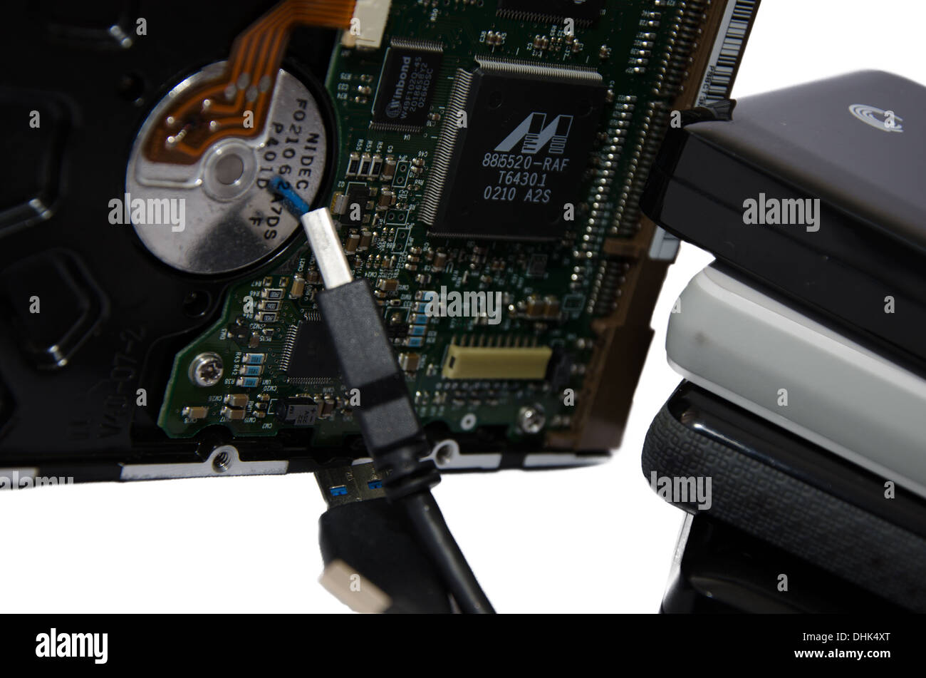 Set of hard drives Stock Photo Alamy