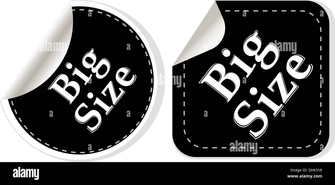 big size clothing stickers set Stock Photo Alamy