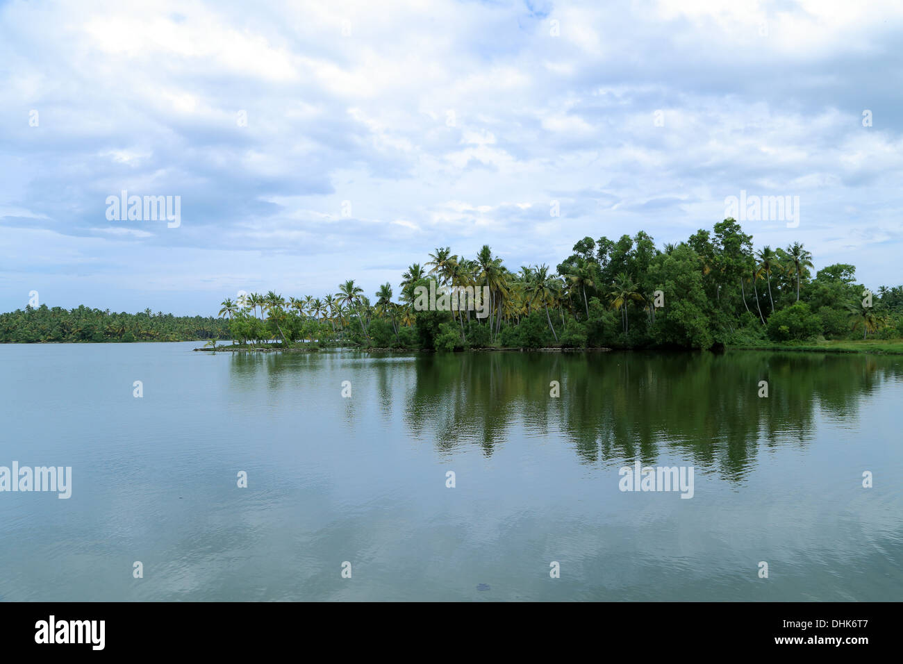Lake island, Kerala, India Stock Photo Alamy