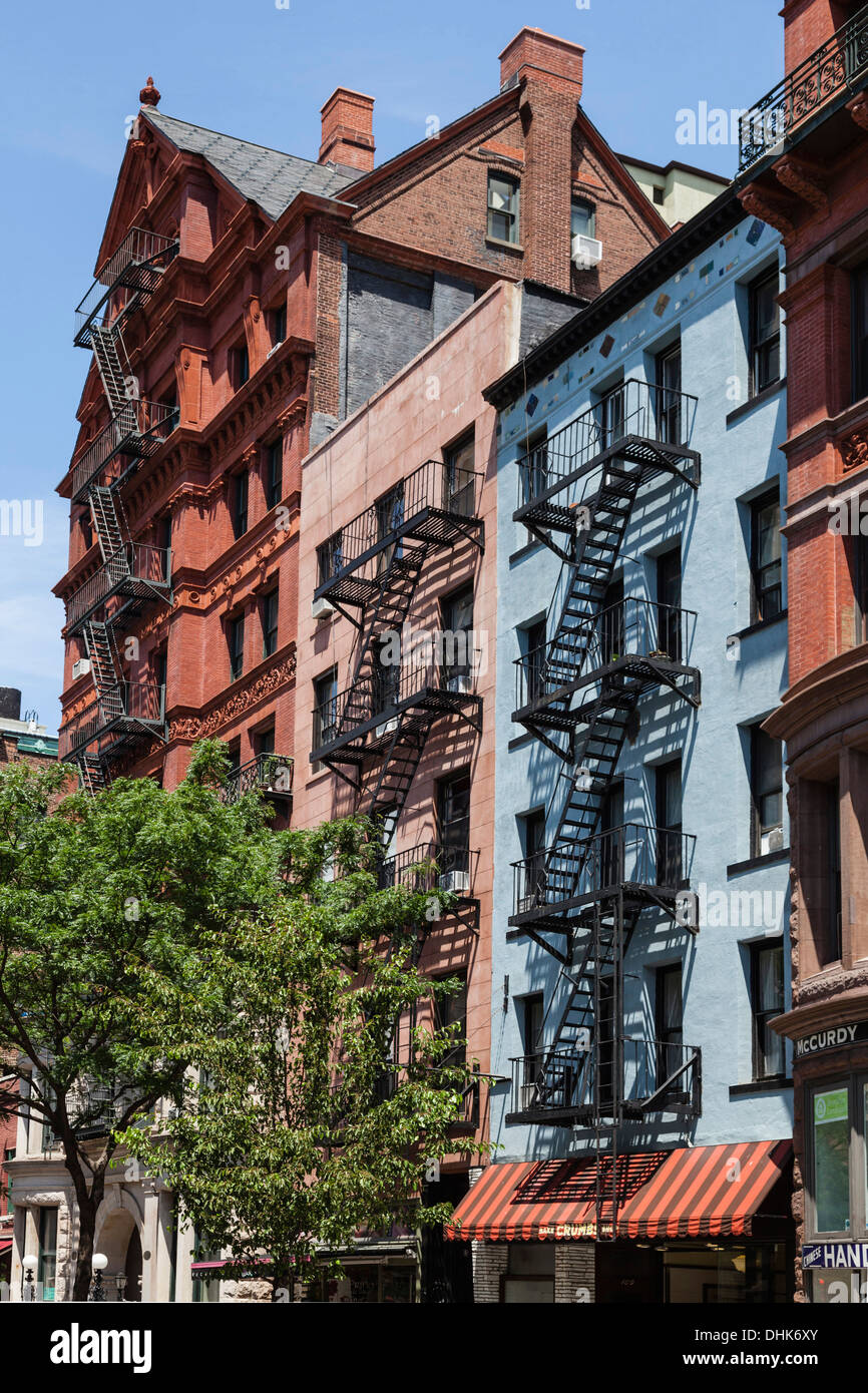 cast Iron buildings in Brooklyn Heights, Clark Street, Brooklyn, New ...
