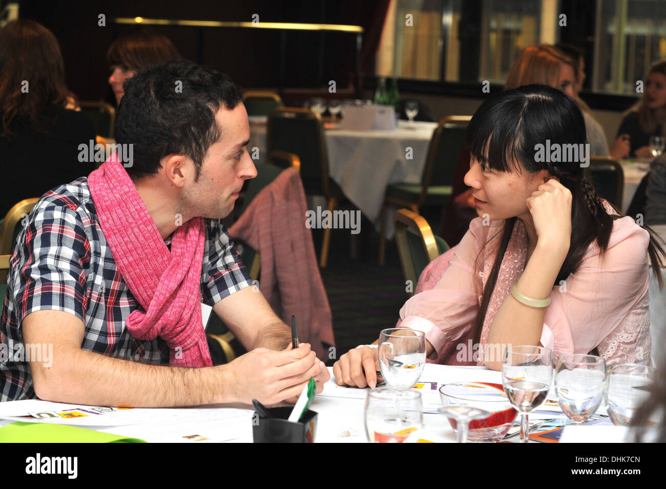 Foreign language assistants training from British Council Scotland in Edinburgh Stock Photo