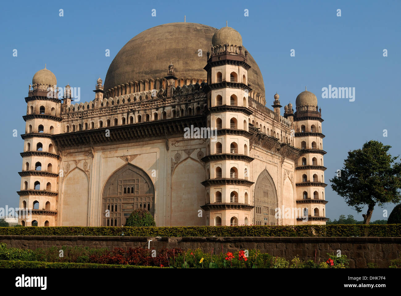 gol gumbaz,bijapur,karnataka.This islamic architecture is the tomb of mohamed adil shah. Stock Photo