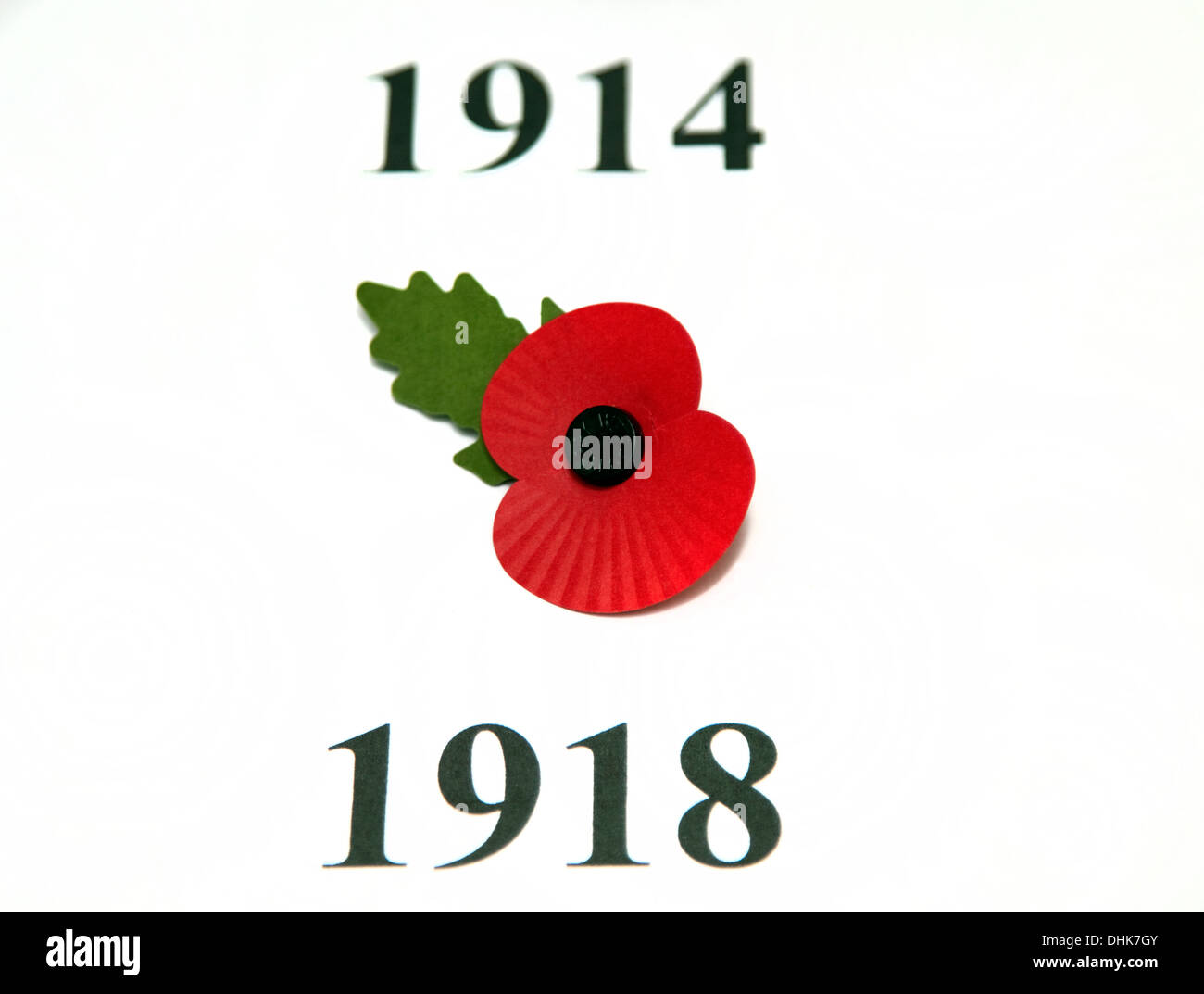 Centenary of First World War in 2014 Stock Photo