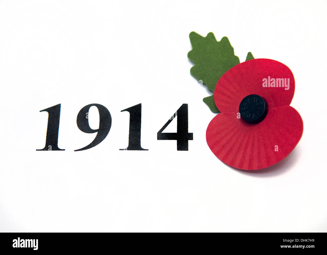 Centenary of First World War in 2014 Stock Photo