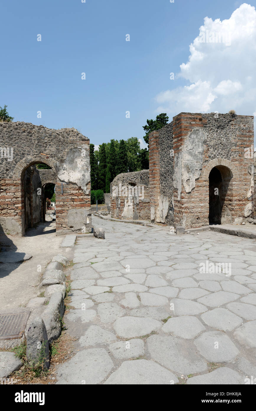 View of Porta Ercolano (Herculaneum Gate) at the northwest side of