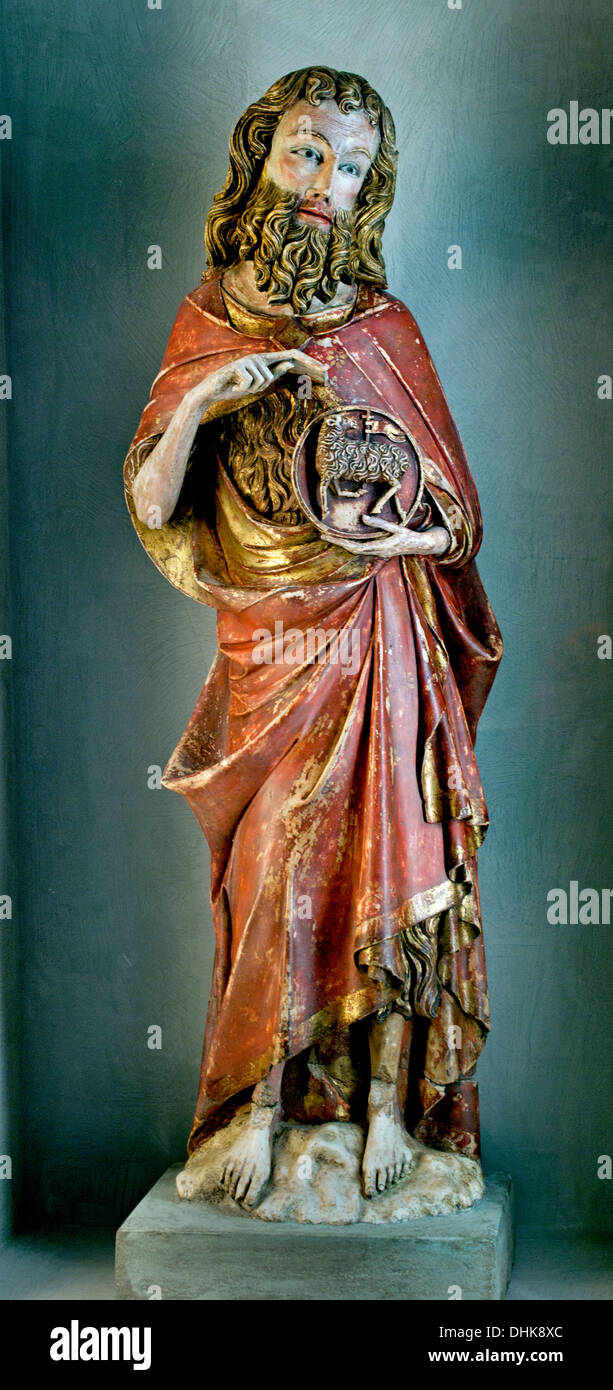 Saint Jean Baptiste - St. John the Baptist 14 Century Catalonia Stock Photo