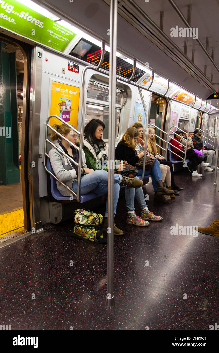 Subway Metro Train, Manhattan, New York City, United States of America  Stock Photo - Alamy