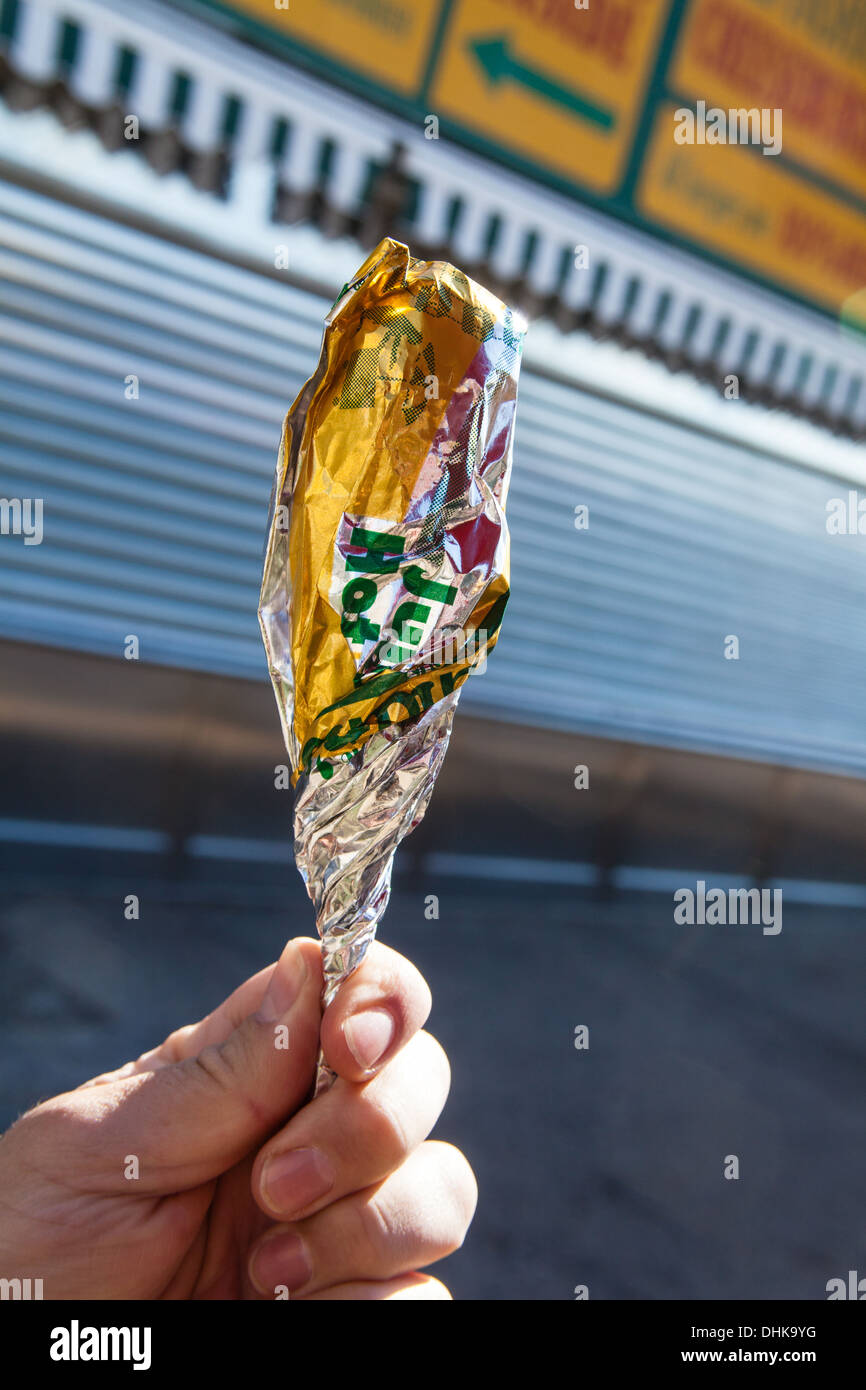 Corn Dog, Hot dog on a stick, Coney Island, Brooklyn. New York, United