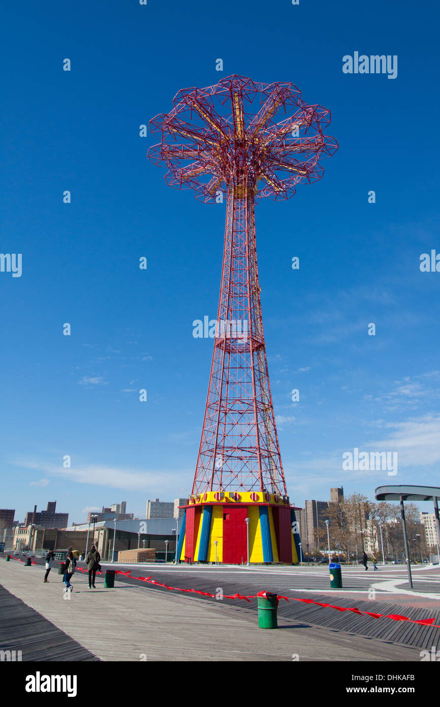 The Coney Island Parachute Jump tower, Coney Island, Brooklyn, New York