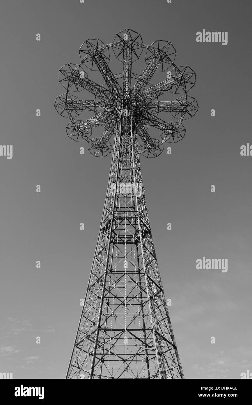 The Coney Island Parachute Jump tower, Coney Island, Brooklyn, New York, United States of America. Stock Photo