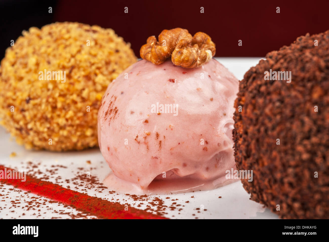 ice cream desserts Stock Photo Alamy