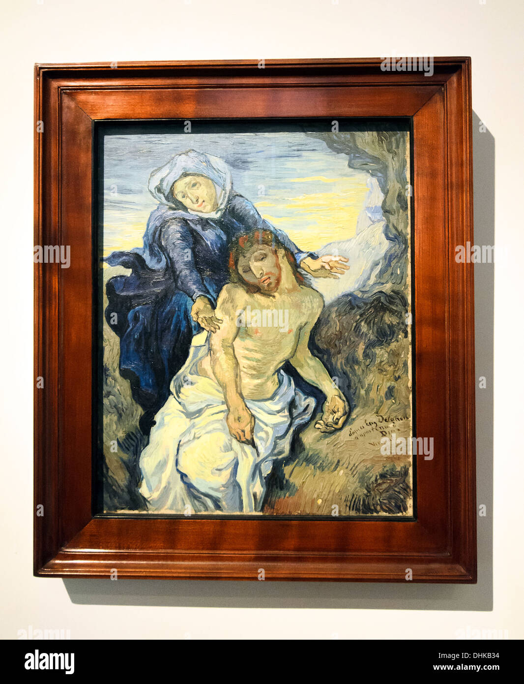 Pietá (1890 ca.) by Vincent van Gogh Vincent van Gogh painted this small Pietá a few months