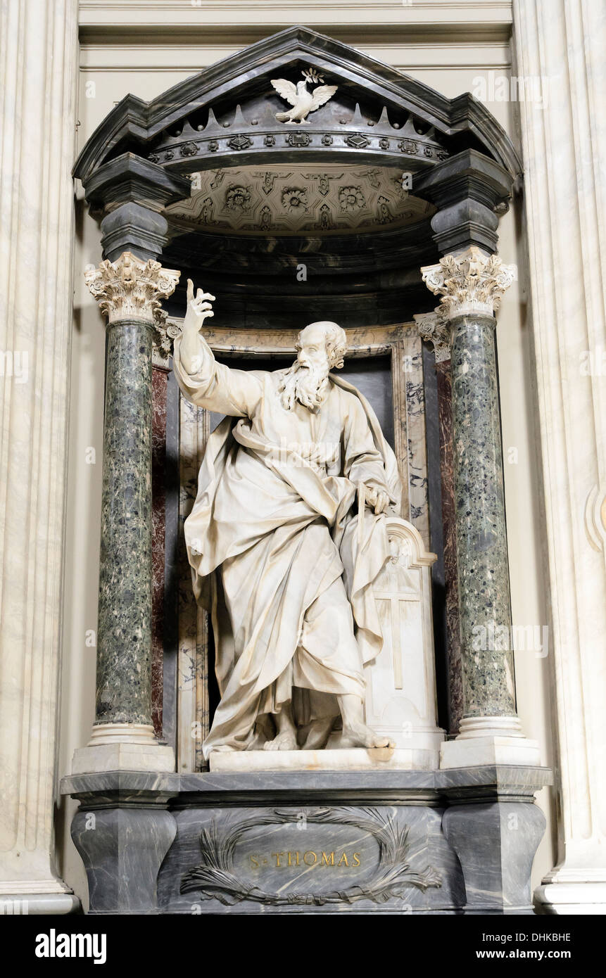 Statue of St. Thomas in St John Lateran's Basilica Rome, Italy Stock