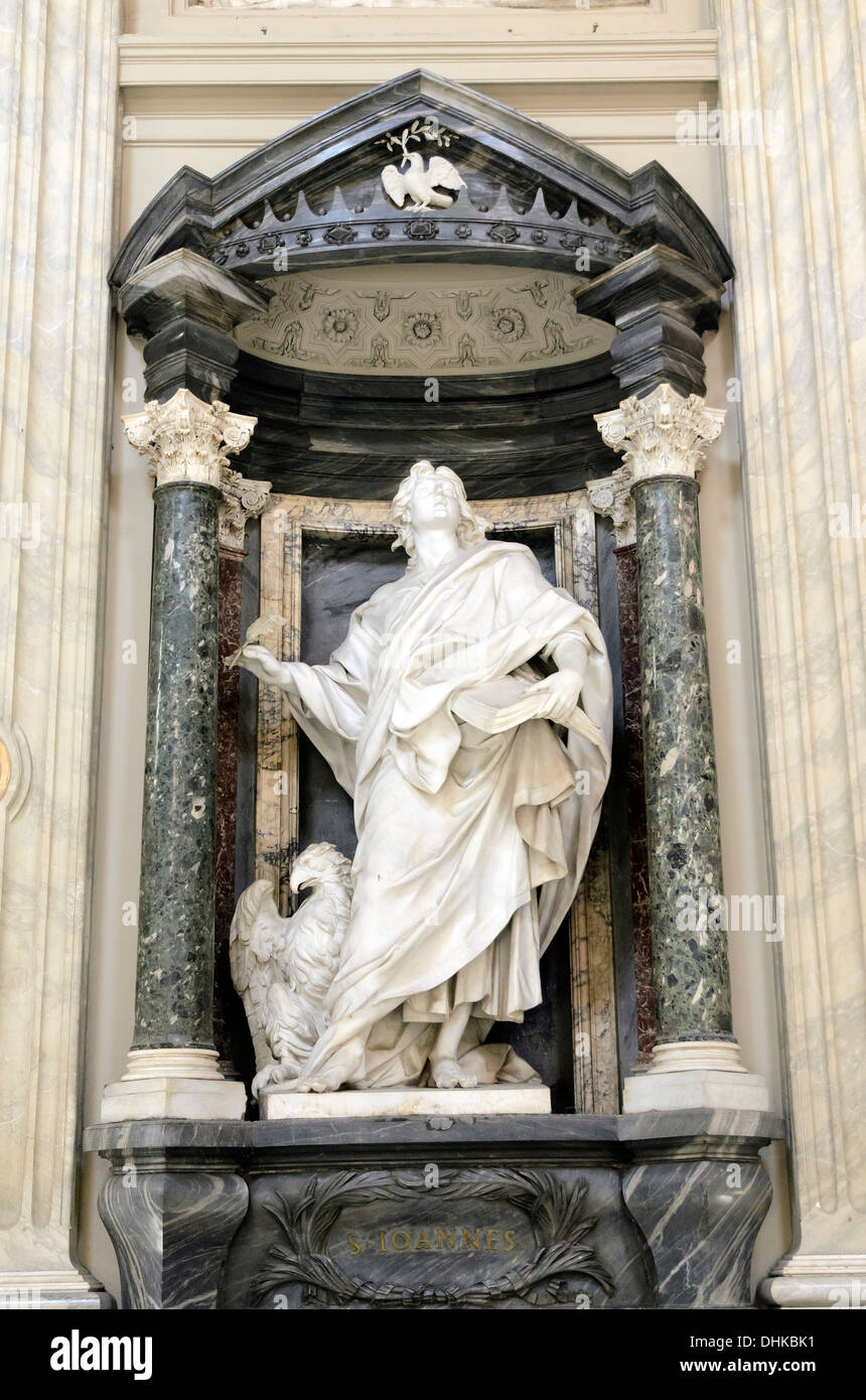 Statue of St. Ioannes in St John Lateran's Basilica Rome, Italy Stock