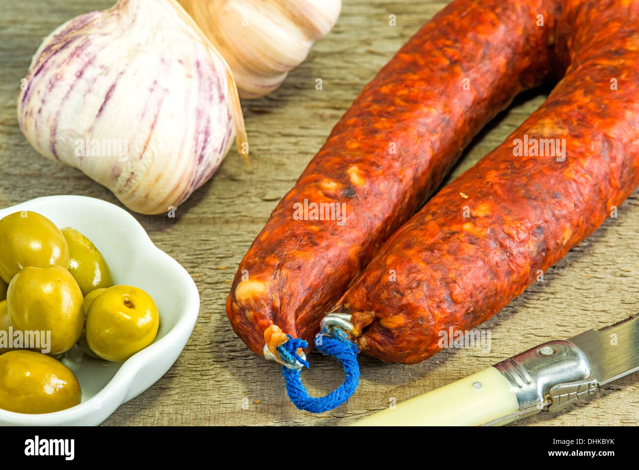 Chorizo sausage of Spain Stock Photo Alamy