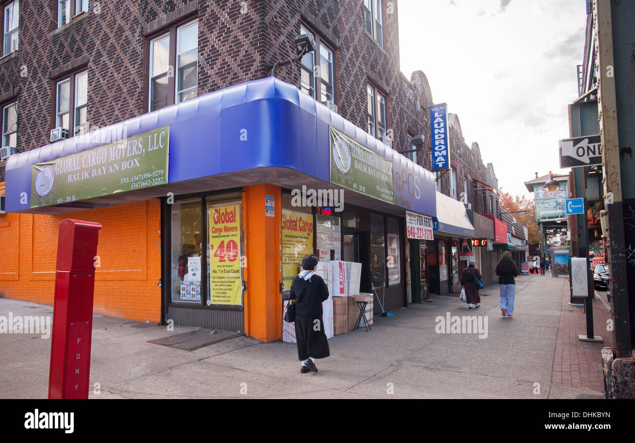 A freight forwarder on Roosevelt Avenue in Queens in New York in the