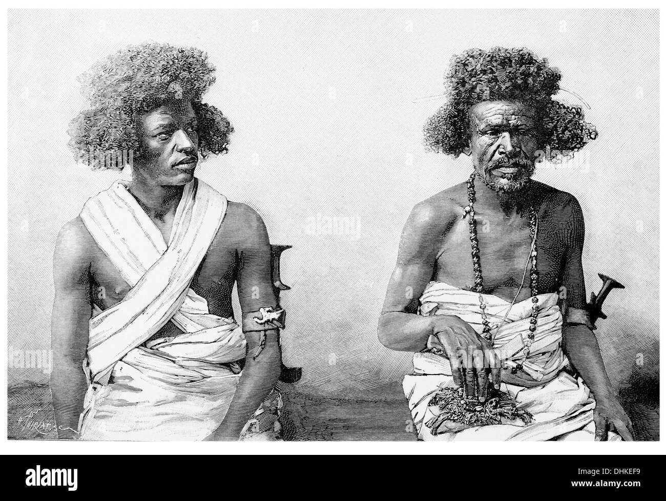 1888 Somali types Stock Photo