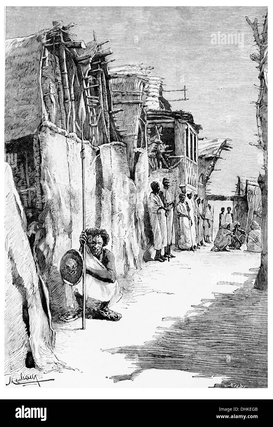 1888 Street in Berbera Stock Photo