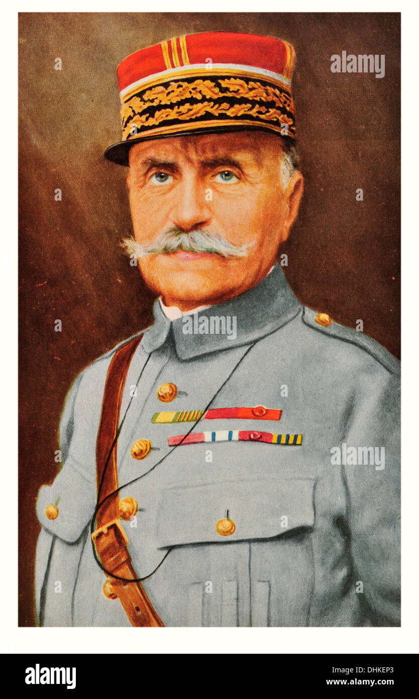 Marshal Ferdinand Foch GCB, OM, DSO French soldier, military theorist Allied Generalissimo during the First World War. Stock Photo