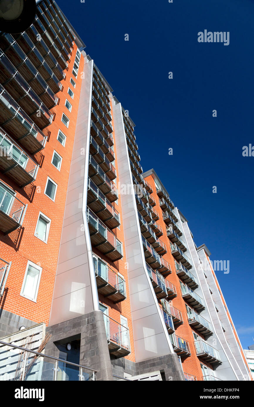 Apartment block at Whitehall Quay, Leeds, West Yorkshire Stock Photo