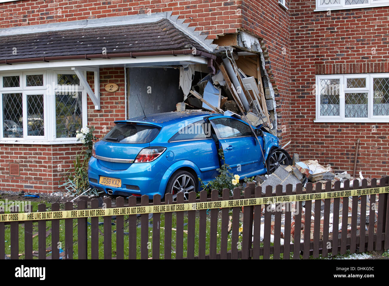 Car crashed into house hi-res stock photography and images - Alamy