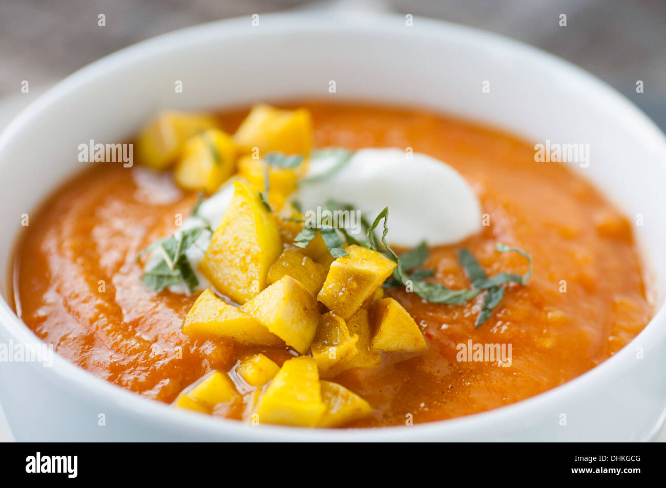 Sweet Potato Soup Stock Photo