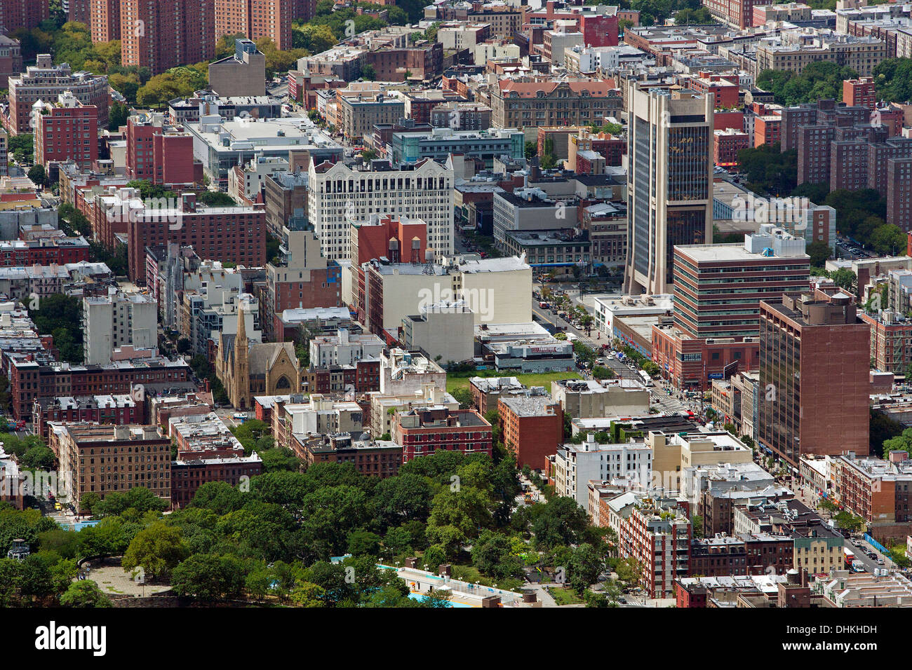 aerial photograph Marcus Garvey Park, Harlem,