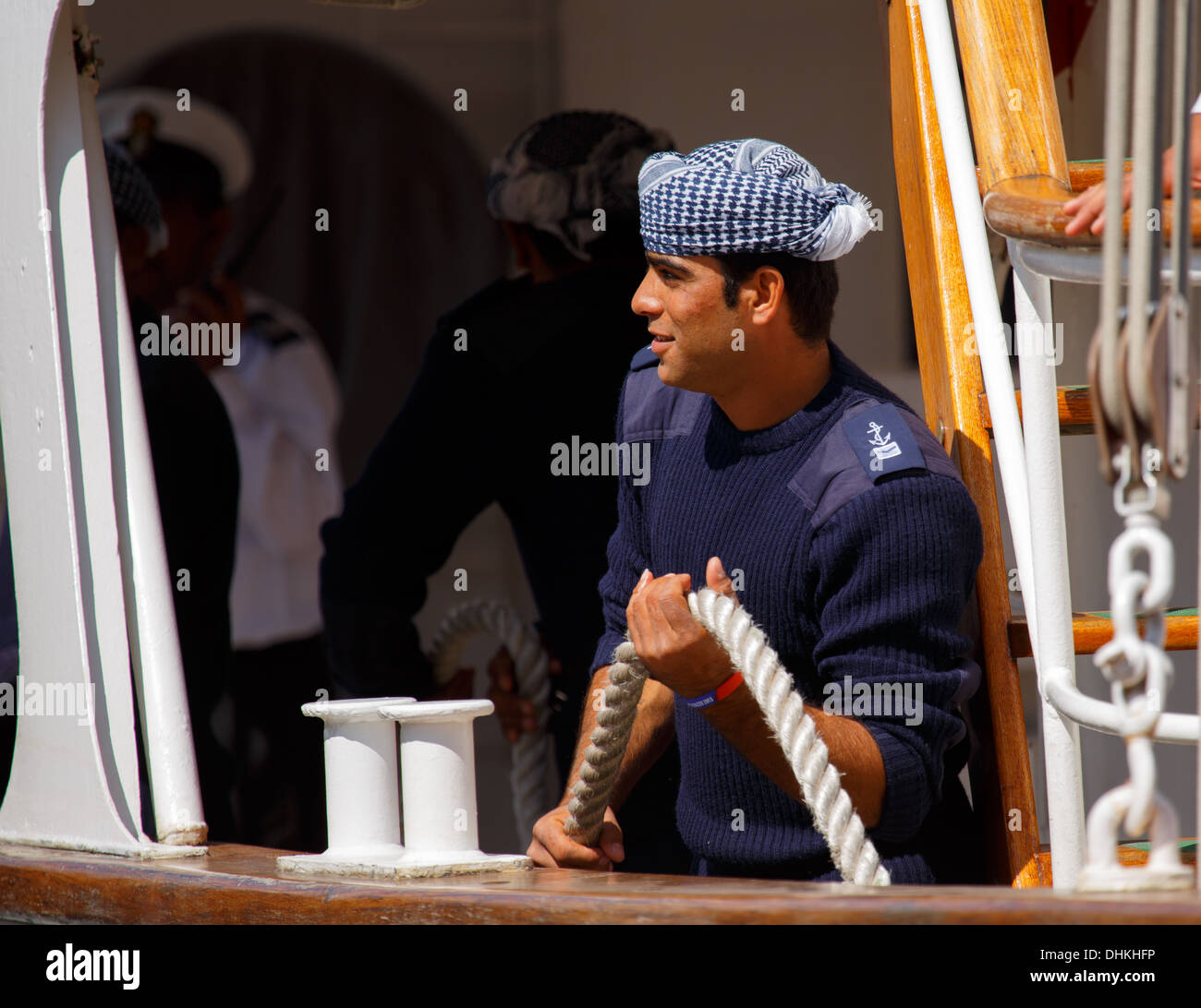 RNOV Shabab Oman, a barquentine which serves as a training ship for the ...