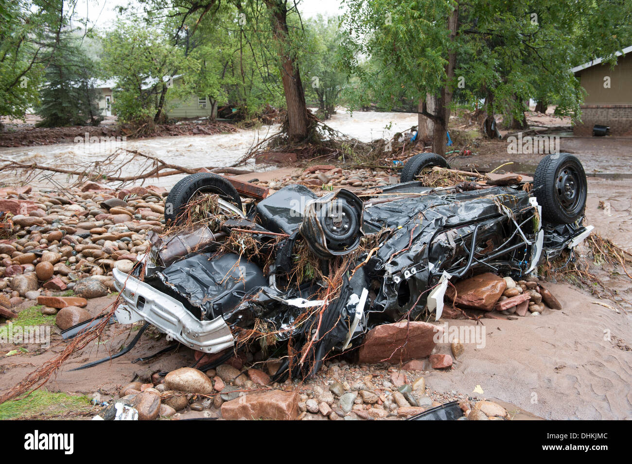 Lyons, CO Flood Stock Photo