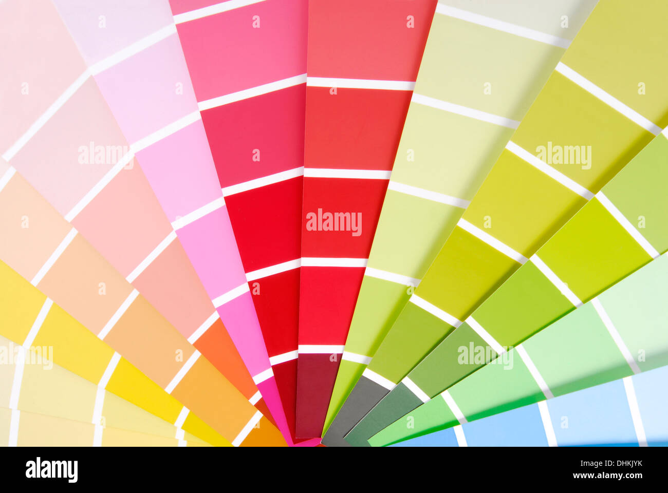 color chart guide sampler Stock Photo