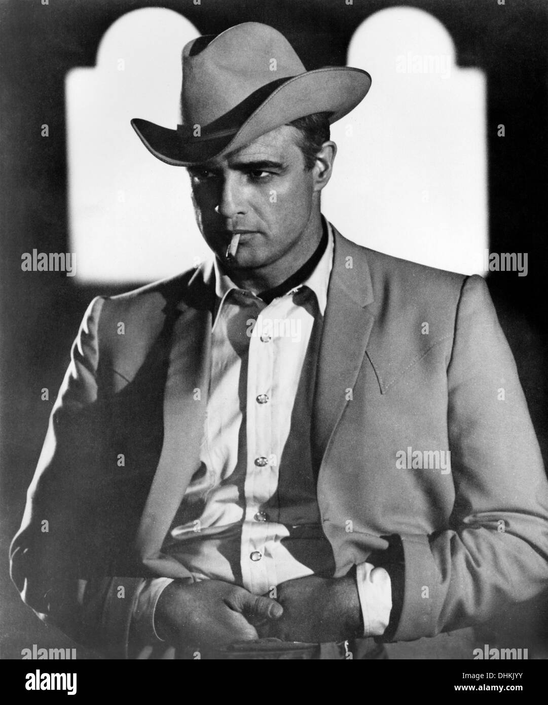 Marlon Brando on-set of the Film, The Chase, 1966 Stock Photo