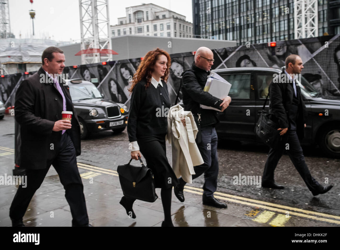 London, UK. 12th November 2013. Rebekah Brooks and Andy Coulson trial continues at Old Bailey in London Credit:  Guy Corbishley/Alamy Live News Stock Photo