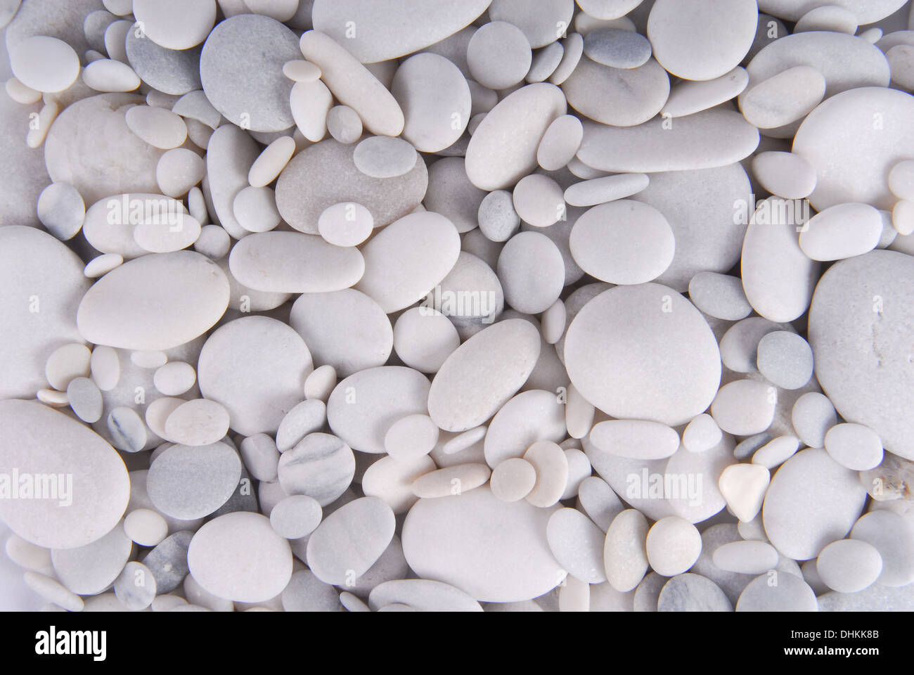 white pebbles stones background Stock Photo