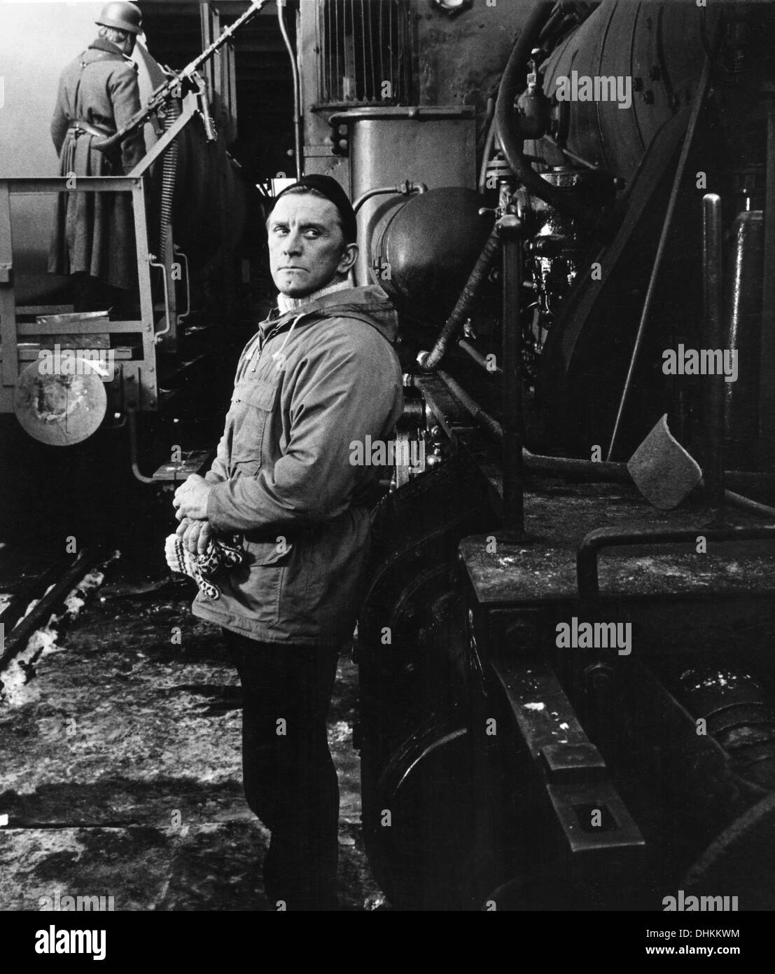 Kirk Douglas onset of the Film, The Heroes of Telemark, 1965 Stock Photo Alamy