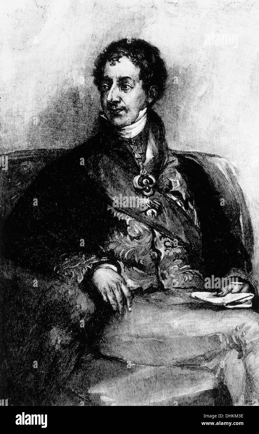 Klemens Wenzel Fürst von Metternich (1773-1859), Austrian Statesman, Portrait Stock Photo