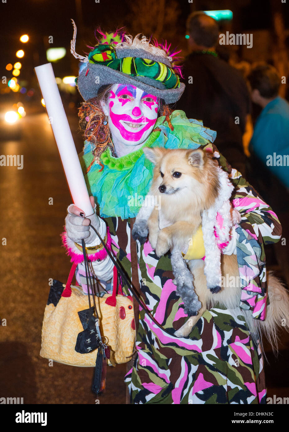 An unidentified participant at the annual Las Vegas Halloween parade