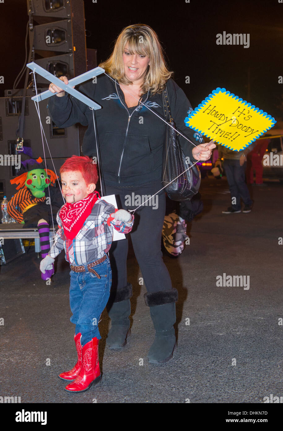 An unidentified participants at the annual Las Vegas Halloween parade
