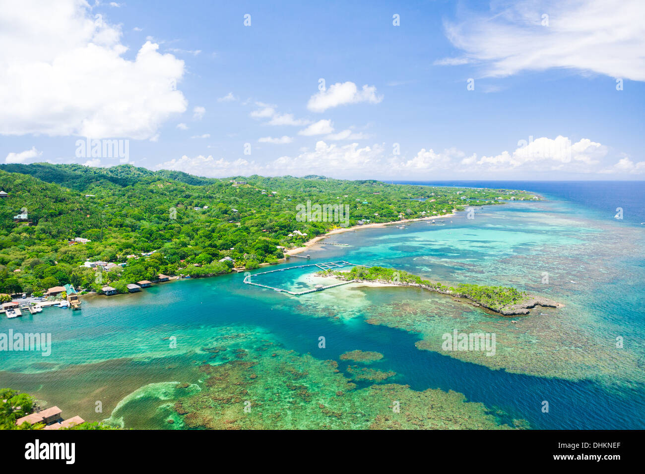Aerial view of Anthony #39 s Key dolphin enclosure Sandy Bay Roatan Aerial view of Anthony #39 s Key dolphin enclosure Sandy Bay Roatan