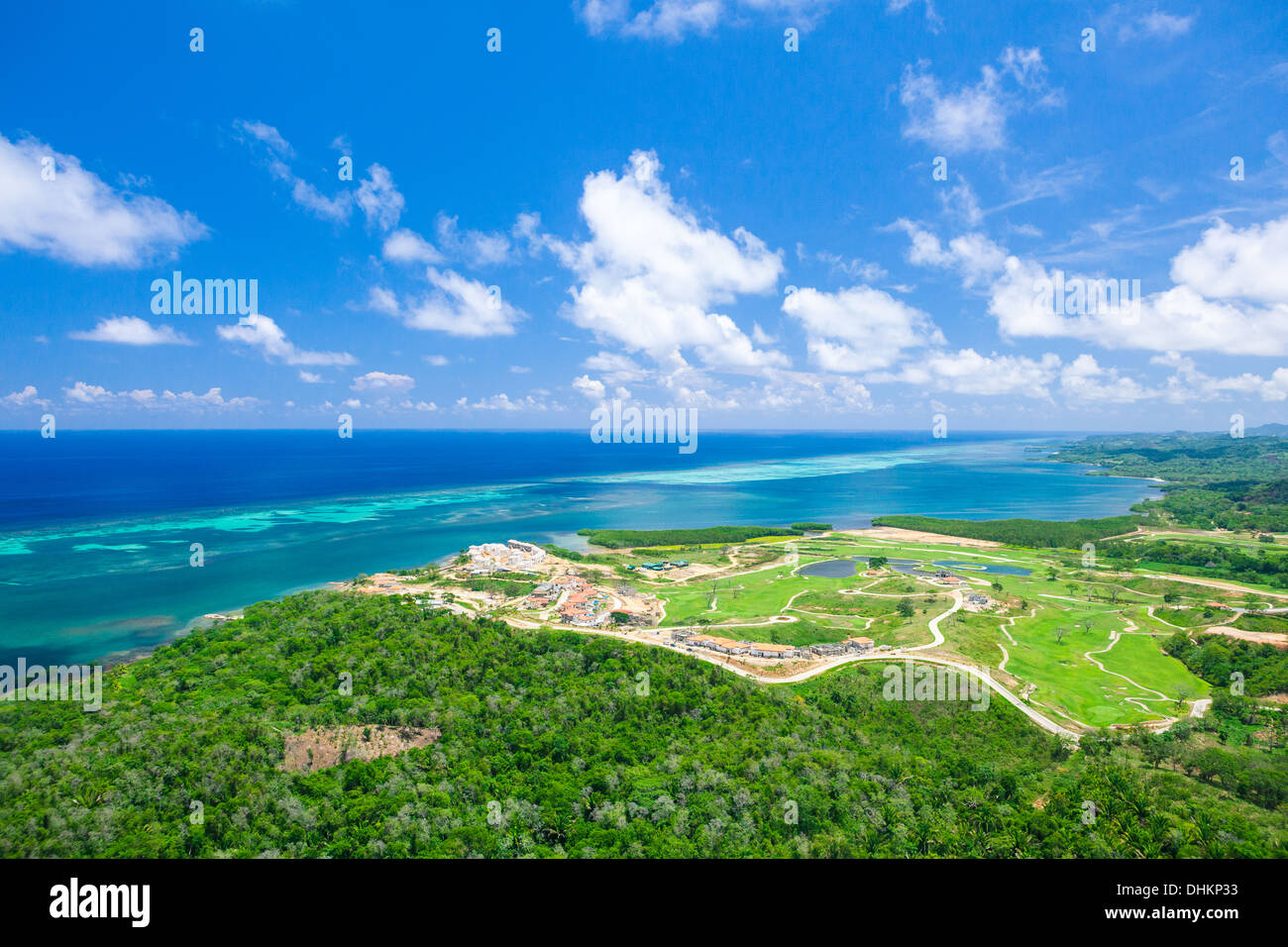 Aerial view of the golf course on Roatan Island Stock Photo Alamy Aerial view of the golf course on Roatan Island Stock Photo Alamy