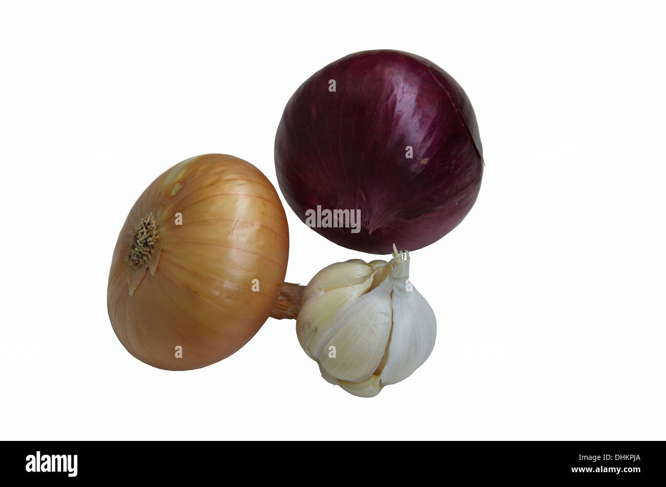 Group of garlic white and red onion isolated Stock Photo Alamy