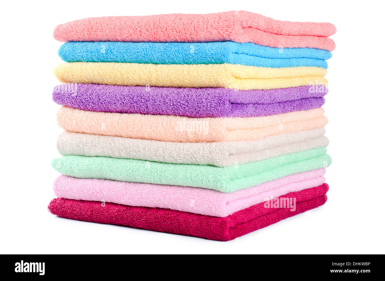 The combined colour towels Stock Photo Alamy
