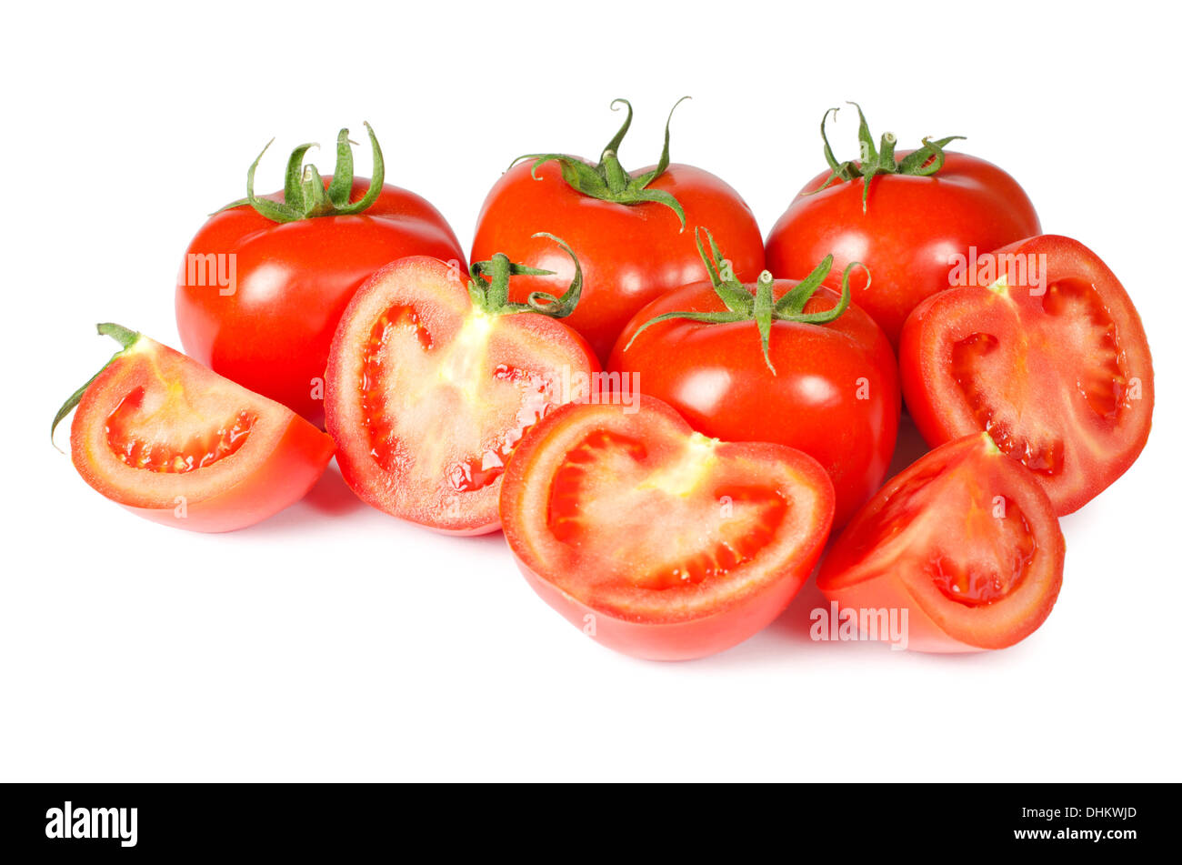 Red tomato isolated on white background Stock Photo - Alamy