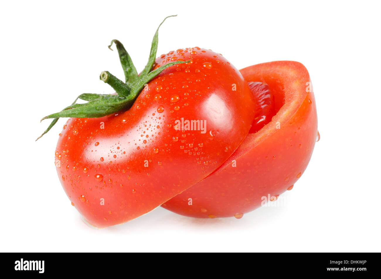 Red tomato isolated on white background Stock Photo - Alamy