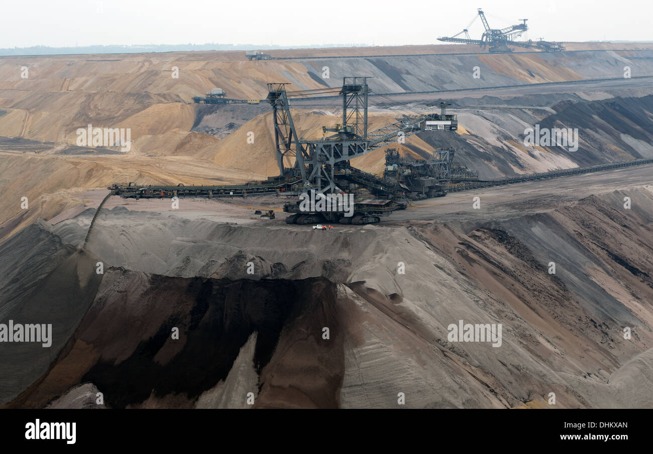 Open-cast coal mine Stock Photo