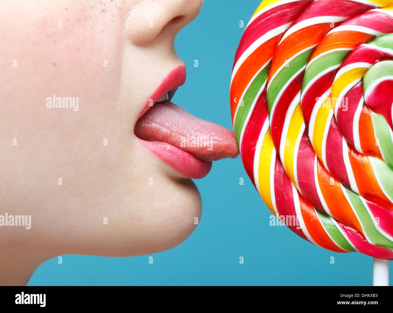 Licking sugarplum Stock Photo