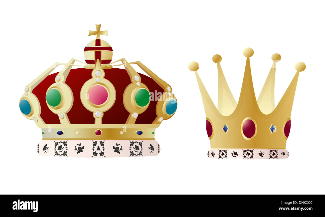 King and queen crown Stock Photo Alamy